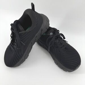 FitVille Rebound Core Womens 8W Wide Black Walking Running Shoes Breathable